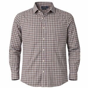 Polo Ralph Lauren Classic Fit Plaid Button Shirt Brown Blue L